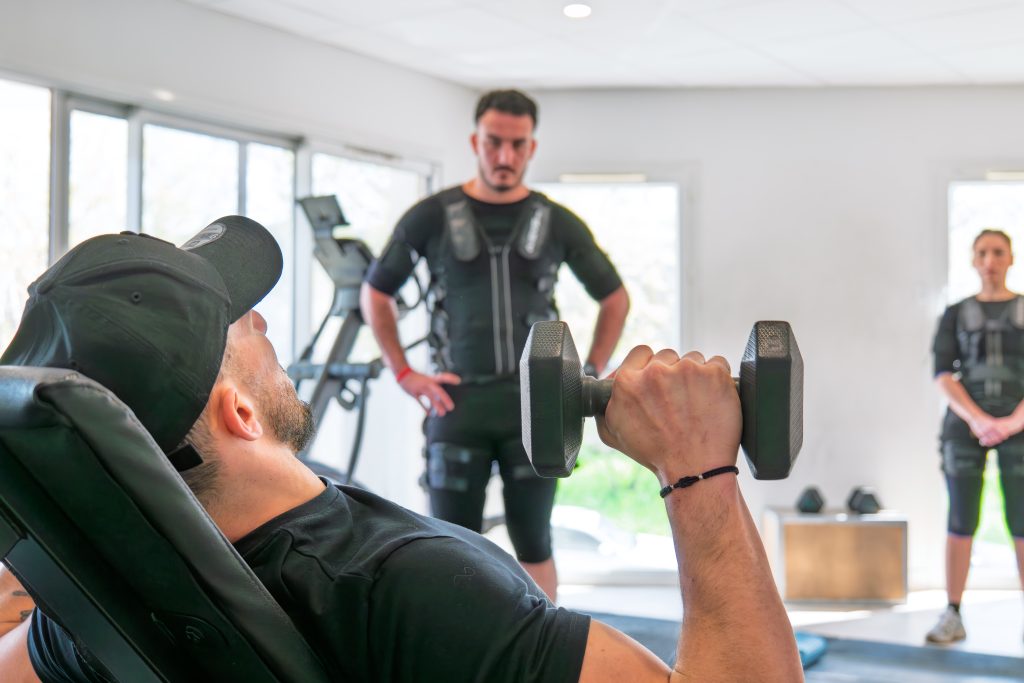 Studio Fit'Elec pendant une séance encadrée à plusieurs